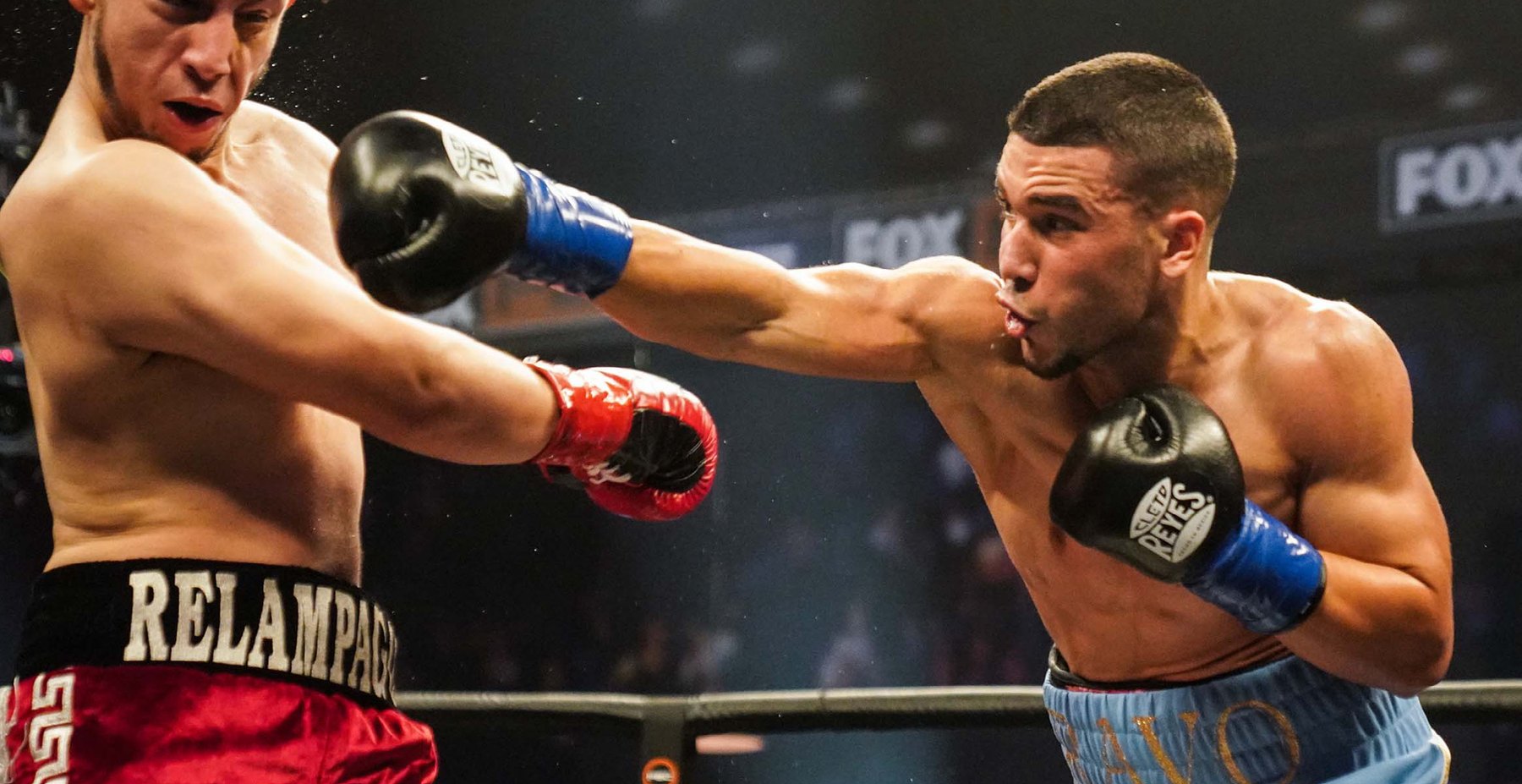 Nestor Bravo landing a punch on national TV